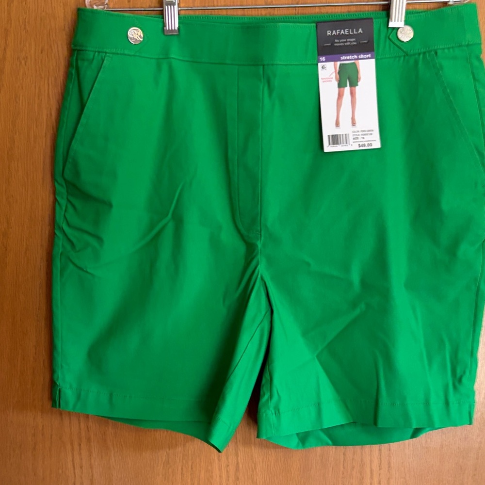 RAFAEL Bright Green Stretch Shorts